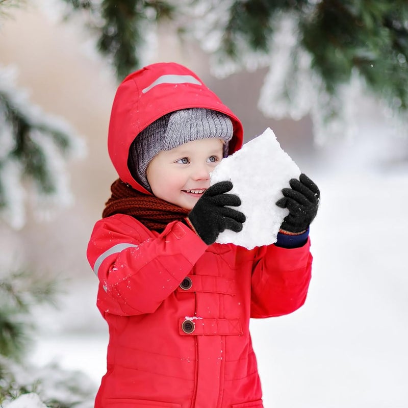 ONESING 6 Pair Baby Gloves Toddler Gloves Toddler Winter Gloves Kids Gloves Winter Stretchy Knit Gloves for Kids Boys Girls - Image 4